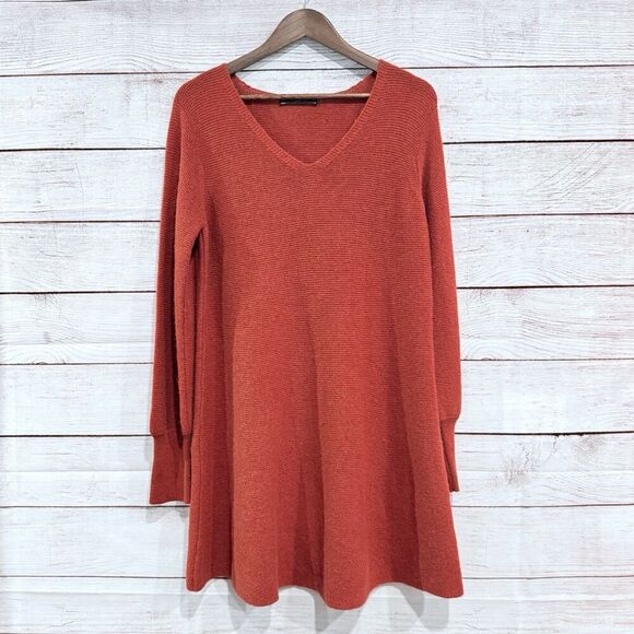 Peruvian Connection Long Sleeve Sweater Dress Medium Minimalist Royal Alpaca - Picture 1 of 9